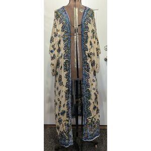 Sz 1X Pinky Paisley Duster Kimono - Boho!